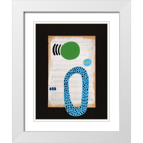 Vivid Order V White Modern Wood Framed Art Print with Double Matting by Moore, Regina