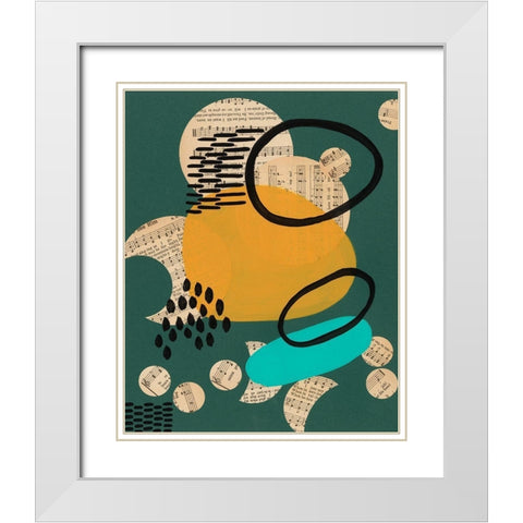 Contemporary Configuration II White Modern Wood Framed Art Print with Double Matting by Moore, Regina