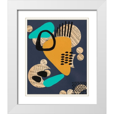 Contemporary Configuration IV White Modern Wood Framed Art Print with Double Matting by Moore, Regina