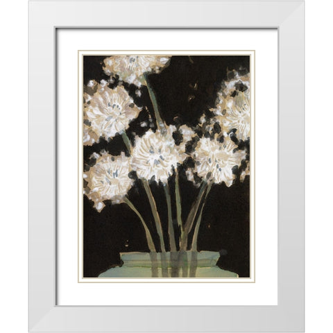 Dandy Lions I White Modern Wood Framed Art Print with Double Matting by Dixon, Samuel