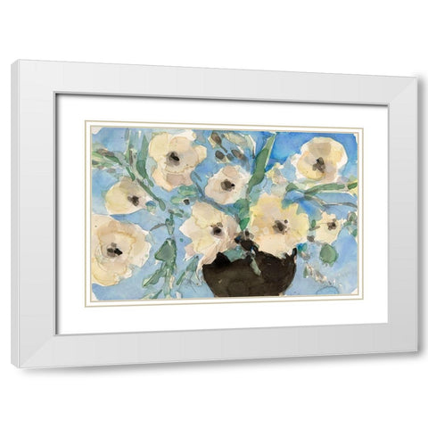 Potted Fragrant I White Modern Wood Framed Art Print with Double Matting by Dixon, Samuel