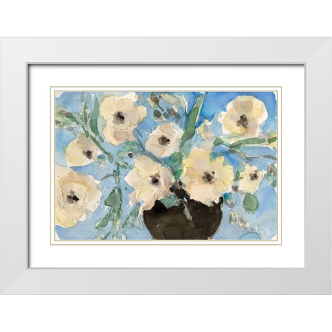Potted Fragrant I White Modern Wood Framed Art Print with Double Matting by Dixon, Samuel