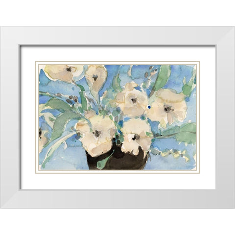 Potted Fragrant II White Modern Wood Framed Art Print with Double Matting by Dixon, Samuel