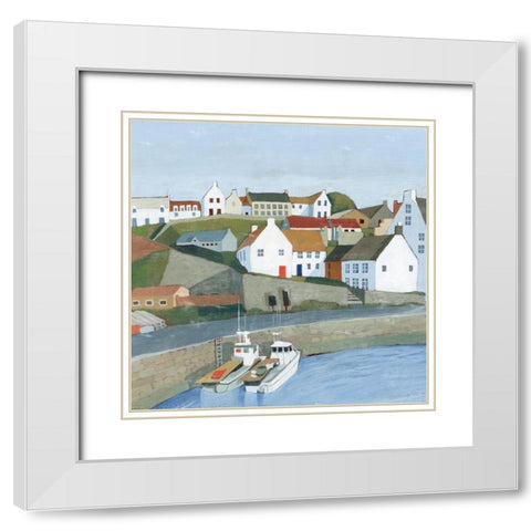 Old Coast Town I White Modern Wood Framed Art Print with Double Matting by Popp, Grace