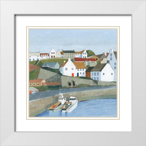 Old Coast Town I White Modern Wood Framed Art Print with Double Matting by Popp, Grace