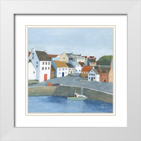 Old Coast Town II White Modern Wood Framed Art Print with Double Matting by Popp, Grace