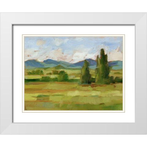 Tuscan Vista II White Modern Wood Framed Art Print with Double Matting by Harper, Ethan