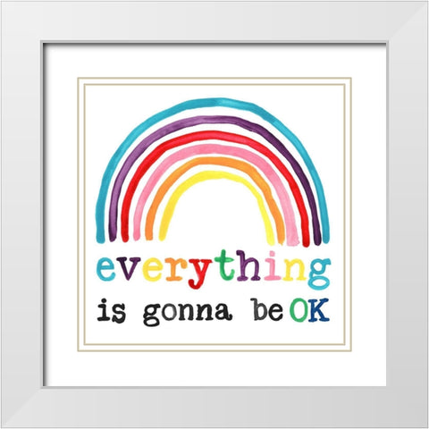 Rainbow Hope I White Modern Wood Framed Art Print with Double Matting by Vess, June Erica