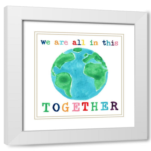 Rainbow Hope II White Modern Wood Framed Art Print with Double Matting by Vess, June Erica