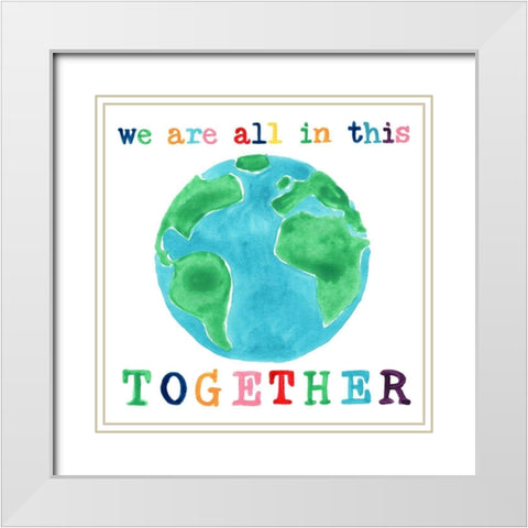 Rainbow Hope II White Modern Wood Framed Art Print with Double Matting by Vess, June Erica