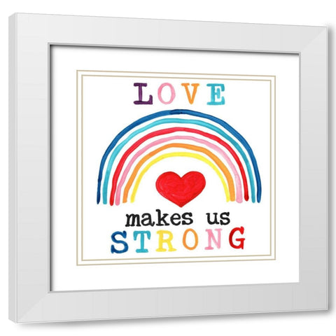 Rainbow Hope IV White Modern Wood Framed Art Print with Double Matting by Vess, June Erica