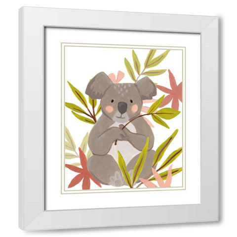 Koala-ty Time I White Modern Wood Framed Art Print with Double Matting by Vess, June Erica