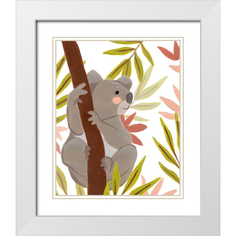 Koala-ty Time II White Modern Wood Framed Art Print with Double Matting by Vess, June Erica