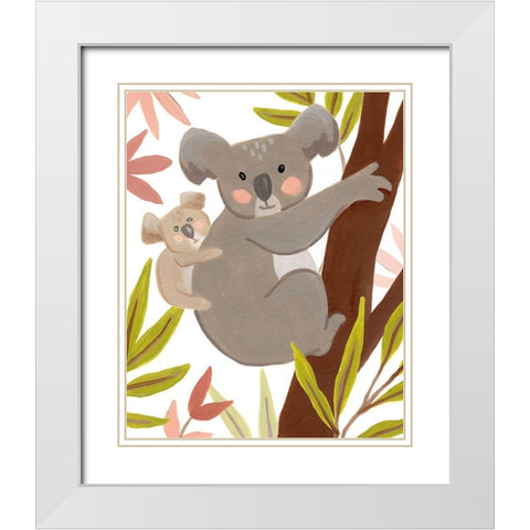 Koala-ty Time III White Modern Wood Framed Art Print with Double Matting by Vess, June Erica