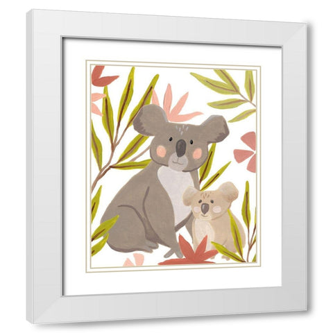 Koala-ty Time IV White Modern Wood Framed Art Print with Double Matting by Vess, June Erica