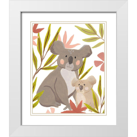 Koala-ty Time IV White Modern Wood Framed Art Print with Double Matting by Vess, June Erica