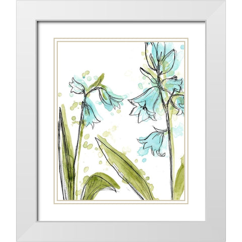 Spring Contours IV White Modern Wood Framed Art Print with Double Matting by Vess, June Erica