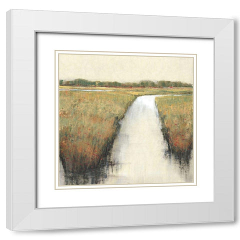 Lowland I White Modern Wood Framed Art Print with Double Matting by OToole, Tim