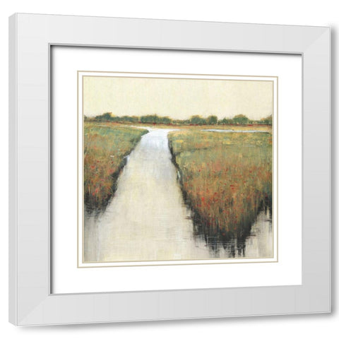 Lowland II White Modern Wood Framed Art Print with Double Matting by OToole, Tim