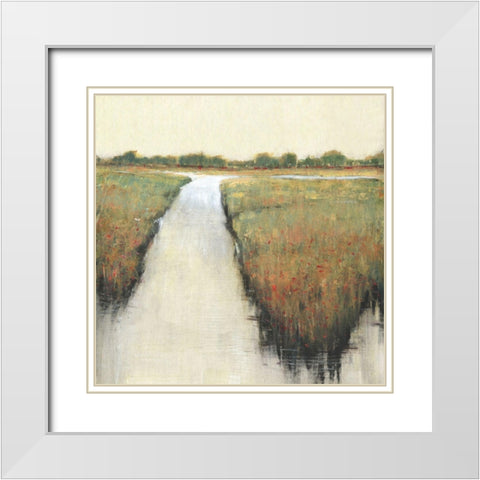 Lowland II White Modern Wood Framed Art Print with Double Matting by OToole, Tim