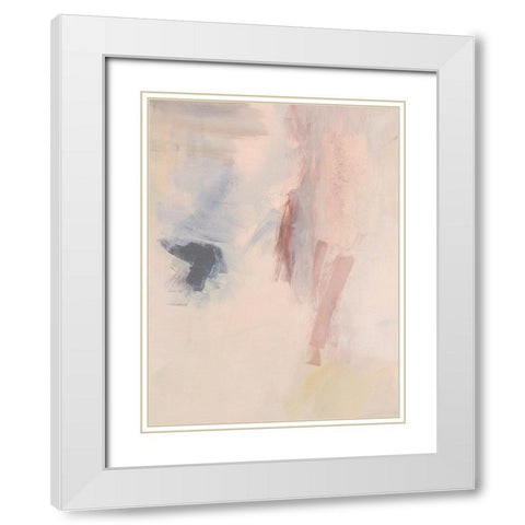 Neutral Smudges II White Modern Wood Framed Art Print with Double Matting by Parker, Jennifer Paxton