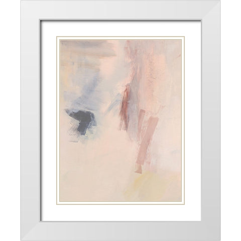 Neutral Smudges II White Modern Wood Framed Art Print with Double Matting by Parker, Jennifer Paxton