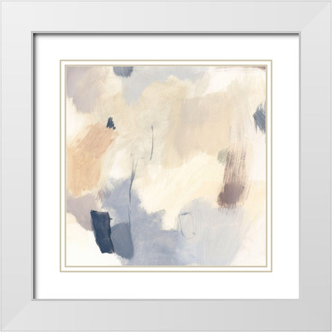 Sand Bath I White Modern Wood Framed Art Print with Double Matting by Barnes, Victoria