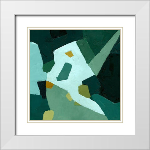 Palette Abstract I White Modern Wood Framed Art Print with Double Matting by Caroline, Emma