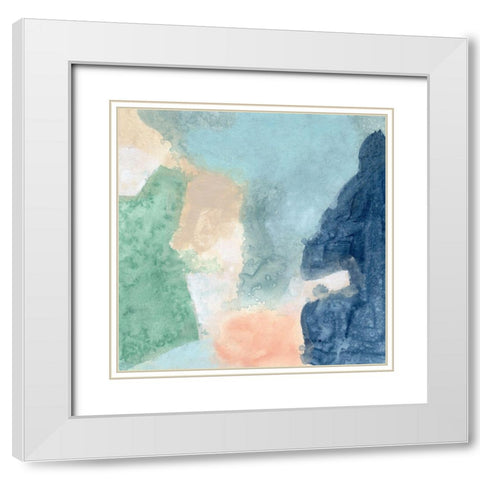 Sea Patch II White Modern Wood Framed Art Print with Double Matting by Vess, June Erica