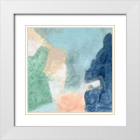 Sea Patch II White Modern Wood Framed Art Print with Double Matting by Vess, June Erica