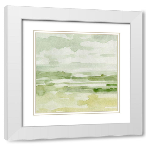 Northern Coast I White Modern Wood Framed Art Print with Double Matting by Caroline, Emma