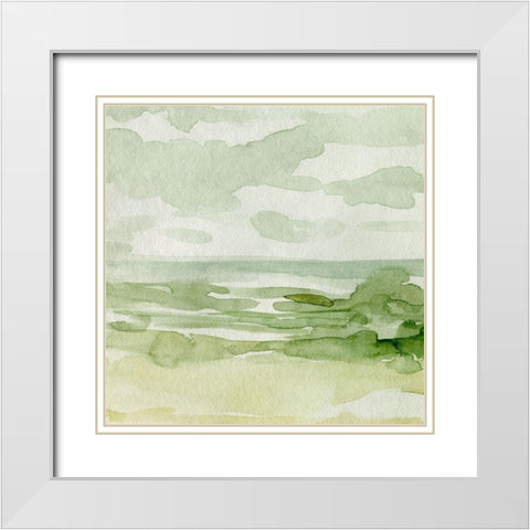 Northern Coast II White Modern Wood Framed Art Print with Double Matting by Caroline, Emma