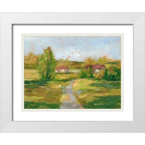 Rural English Cottage II White Modern Wood Framed Art Print with Double Matting by Harper, Ethan