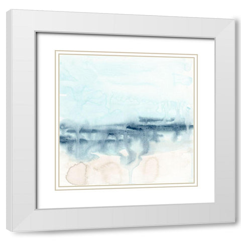 Marshline Impression II White Modern Wood Framed Art Print with Double Matting by Vess, June Erica