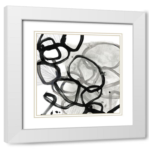 Cellular Journey VIII White Modern Wood Framed Art Print with Double Matting by Vess, June Erica