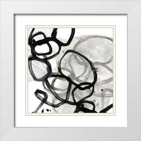 Cellular Journey VIII White Modern Wood Framed Art Print with Double Matting by Vess, June Erica