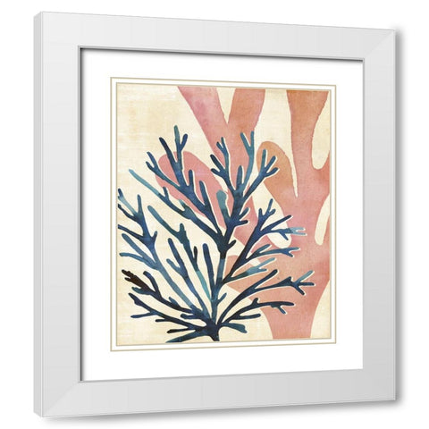 Chromatic Sea Tangle I White Modern Wood Framed Art Print with Double Matting by Warren, Annie