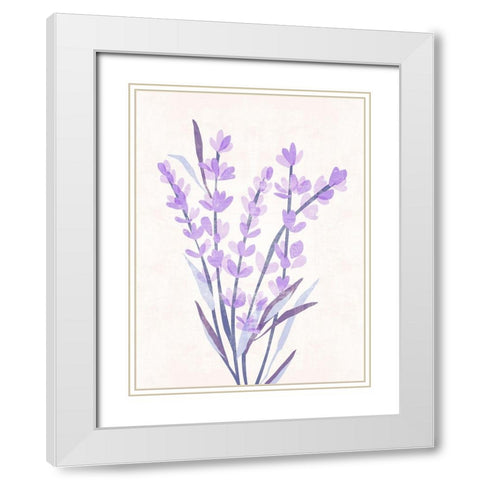 Lavender Land I White Modern Wood Framed Art Print with Double Matting by Wang, Melissa