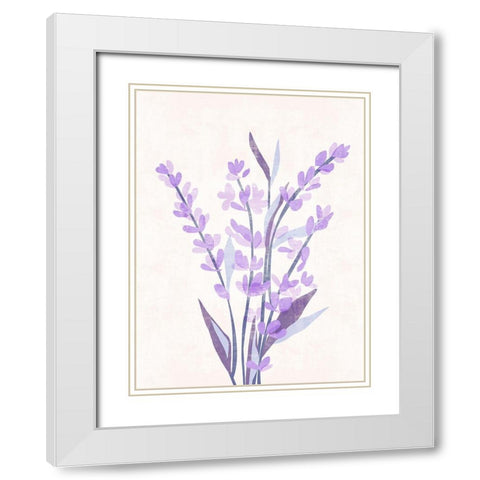 Lavender Land II White Modern Wood Framed Art Print with Double Matting by Wang, Melissa