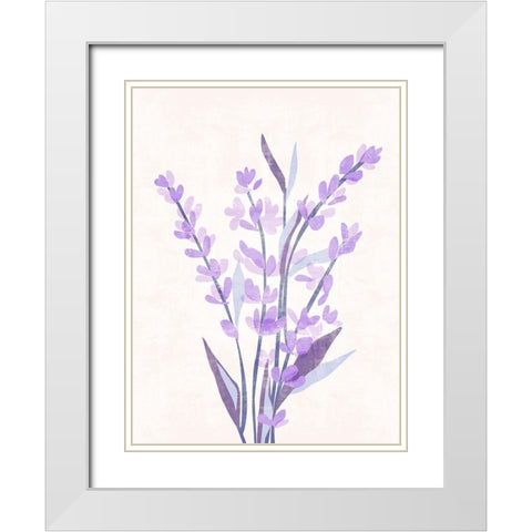 Lavender Land II White Modern Wood Framed Art Print with Double Matting by Wang, Melissa