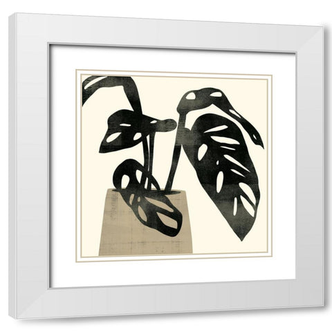 Plantling I White Modern Wood Framed Art Print with Double Matting by Barnes, Victoria