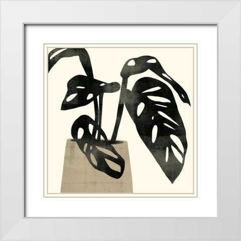 Plantling I White Modern Wood Framed Art Print with Double Matting by Barnes, Victoria