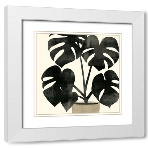 Plantling II White Modern Wood Framed Art Print with Double Matting by Barnes, Victoria