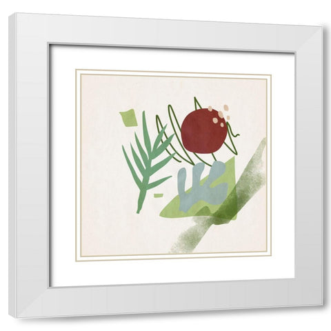 Grassland I White Modern Wood Framed Art Print with Double Matting by Wang, Melissa