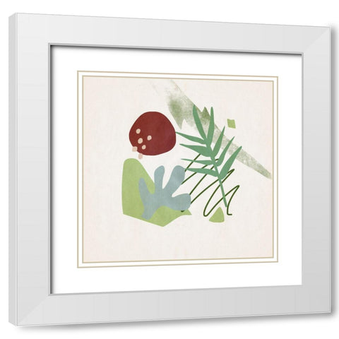 Grassland II White Modern Wood Framed Art Print with Double Matting by Wang, Melissa