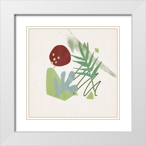 Grassland II White Modern Wood Framed Art Print with Double Matting by Wang, Melissa