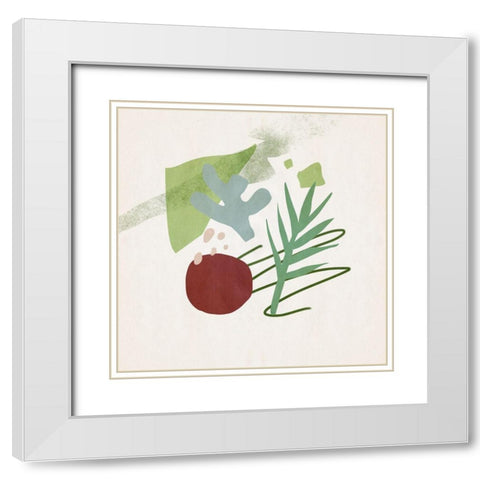 Grassland IV White Modern Wood Framed Art Print with Double Matting by Wang, Melissa