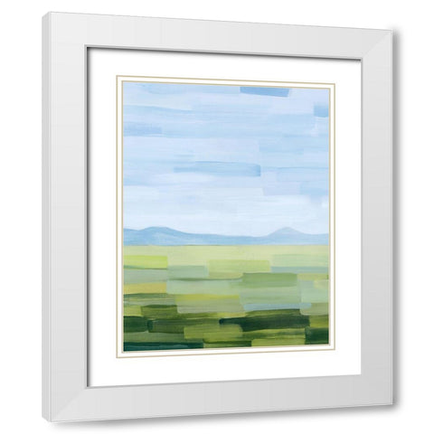 Green County I White Modern Wood Framed Art Print with Double Matting by Popp, Grace