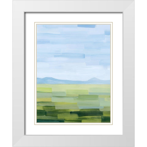 Green County I White Modern Wood Framed Art Print with Double Matting by Popp, Grace