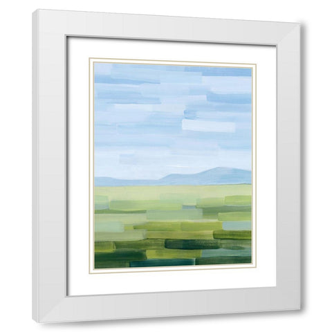 Green County II White Modern Wood Framed Art Print with Double Matting by Popp, Grace